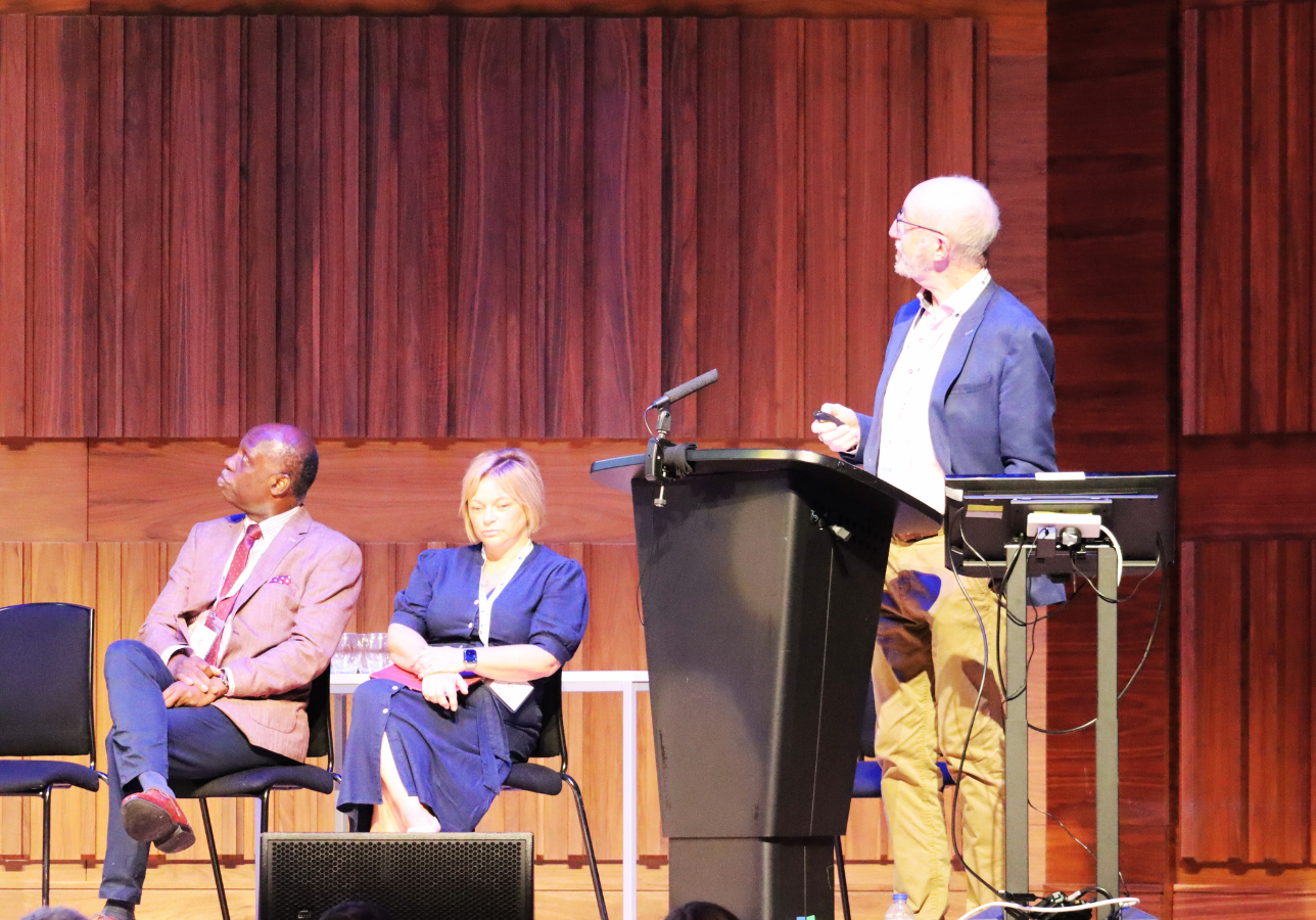 Professor Liam Gray speaking